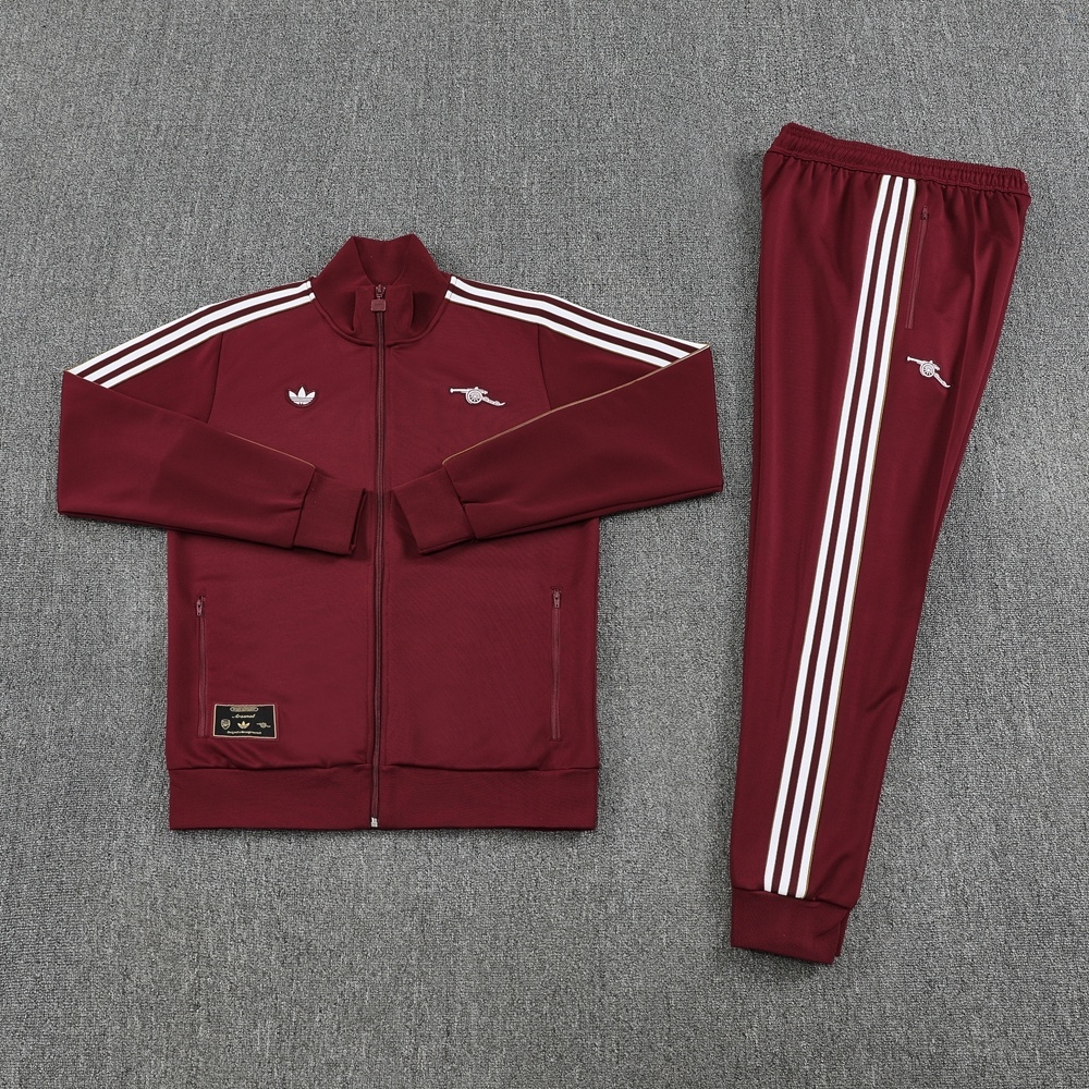 25/26 Arsenal Maroon Set Full Zipper - Image 2