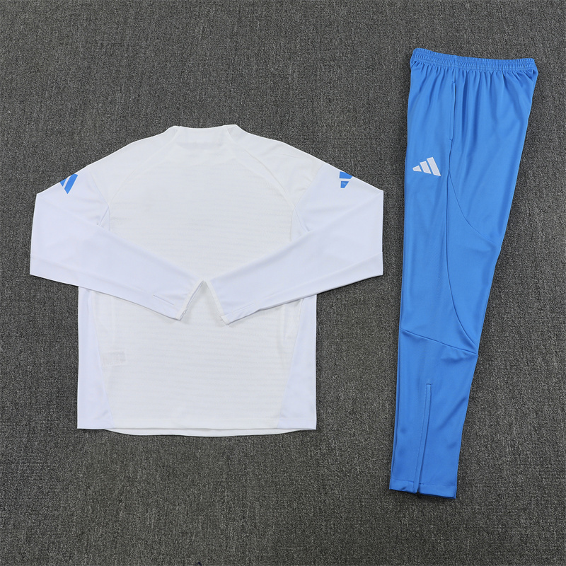 25/26 Real Madrid White Half Zipper Tracksuit - Image 5