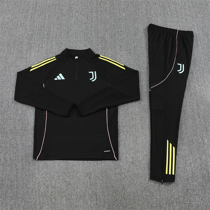 25/26 Juventus Black Half Zipper Tracksuit - Image 2