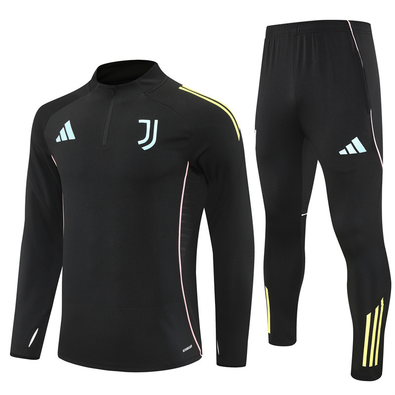 25/26 Juventus Black Half Zipper Tracksuit