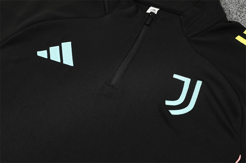 25/26 Juventus Black Half Zipper Tracksuit - Image 4
