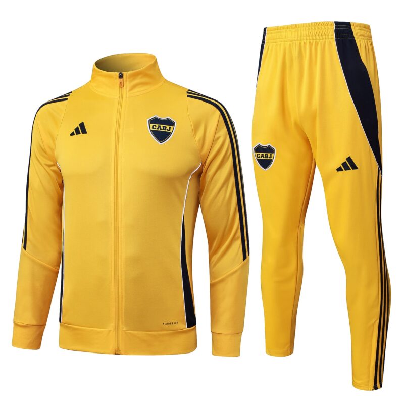 25/26 Boca Juniors Yellow Full Zipper Tracksuit
