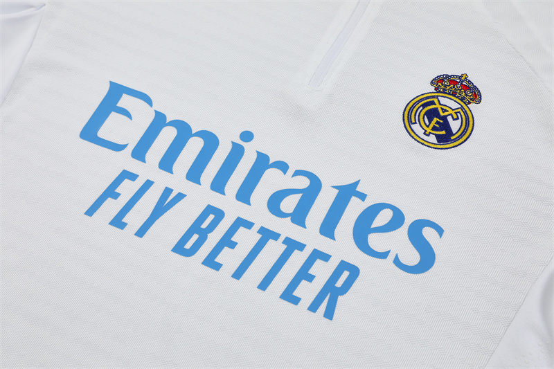 25/26 Real Madrid White Half Zipper Tracksuit - Image 3