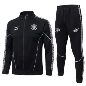 25/26 Manchester City Black Webbing Style Tracksuit