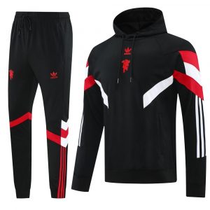 24/25 Manchester United Black Sweatshirt & Pants Set