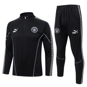 25/26 Manchester City Black Webbing Style Training Tracksuit