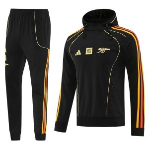 24/25 Arsenal Black Sweatshirt & Pants Set