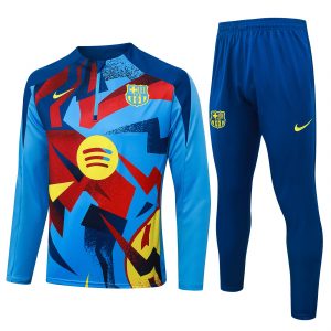 25/26 Barcelona Blue Colorful Training Tracksuit