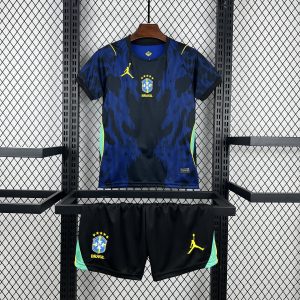 2026 World Cup Brazil Away Kids Kit